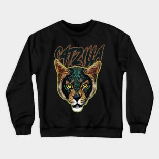 Catzilla Funny Cat Crewneck Sweatshirt